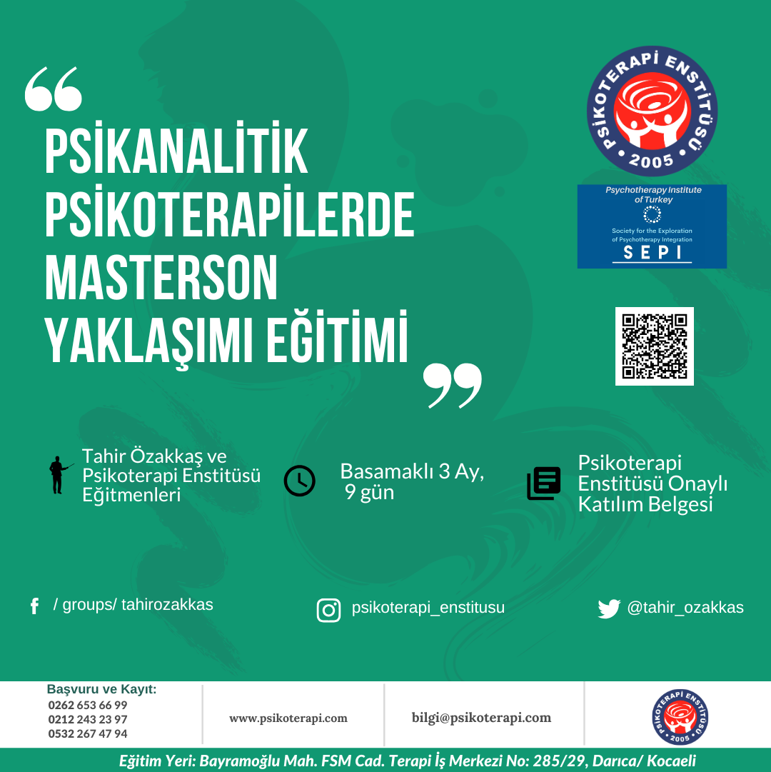 Darıca 12. Dönem Psikanalitik Psikoterapi Masterson Yaklaşımı Eğitimi