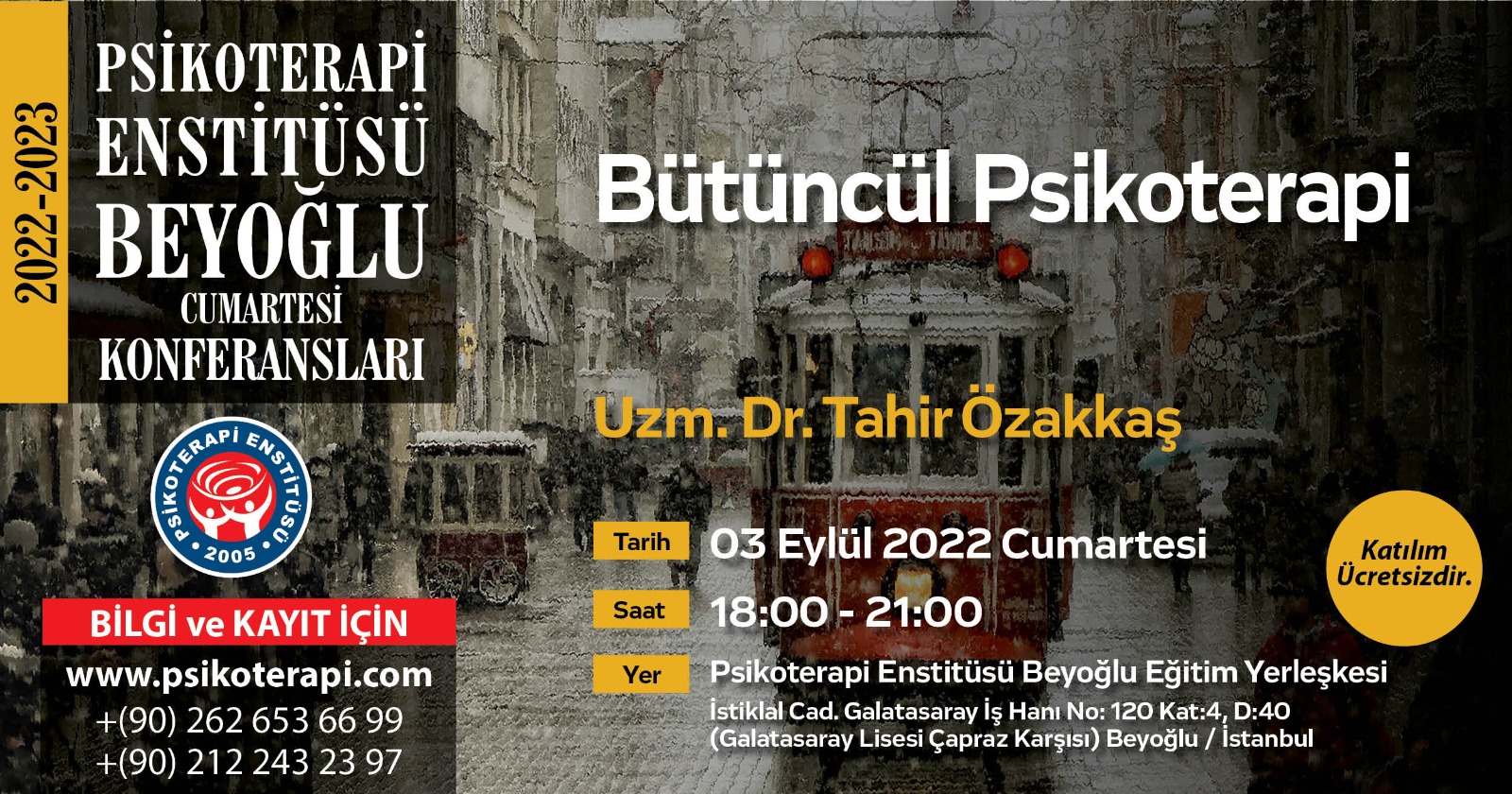 Uzm. Dr. Tahir Özakkaş- "Bütüncül Psikoterapi"