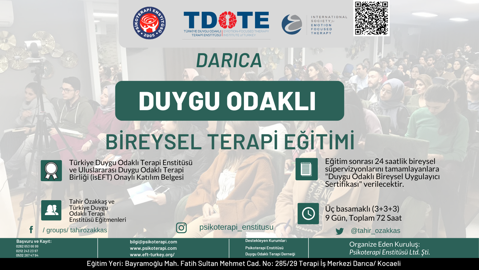 Darıca 5. Duygu Odaklı Bireysel Terapi Eğitimi