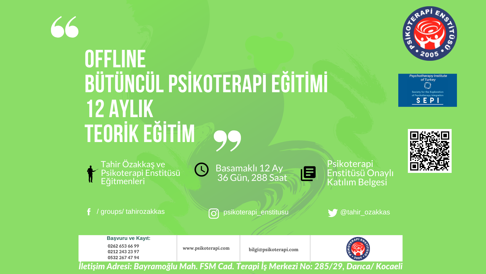 Offline Bütüncül Psikoterapi Teorik Eğitimi