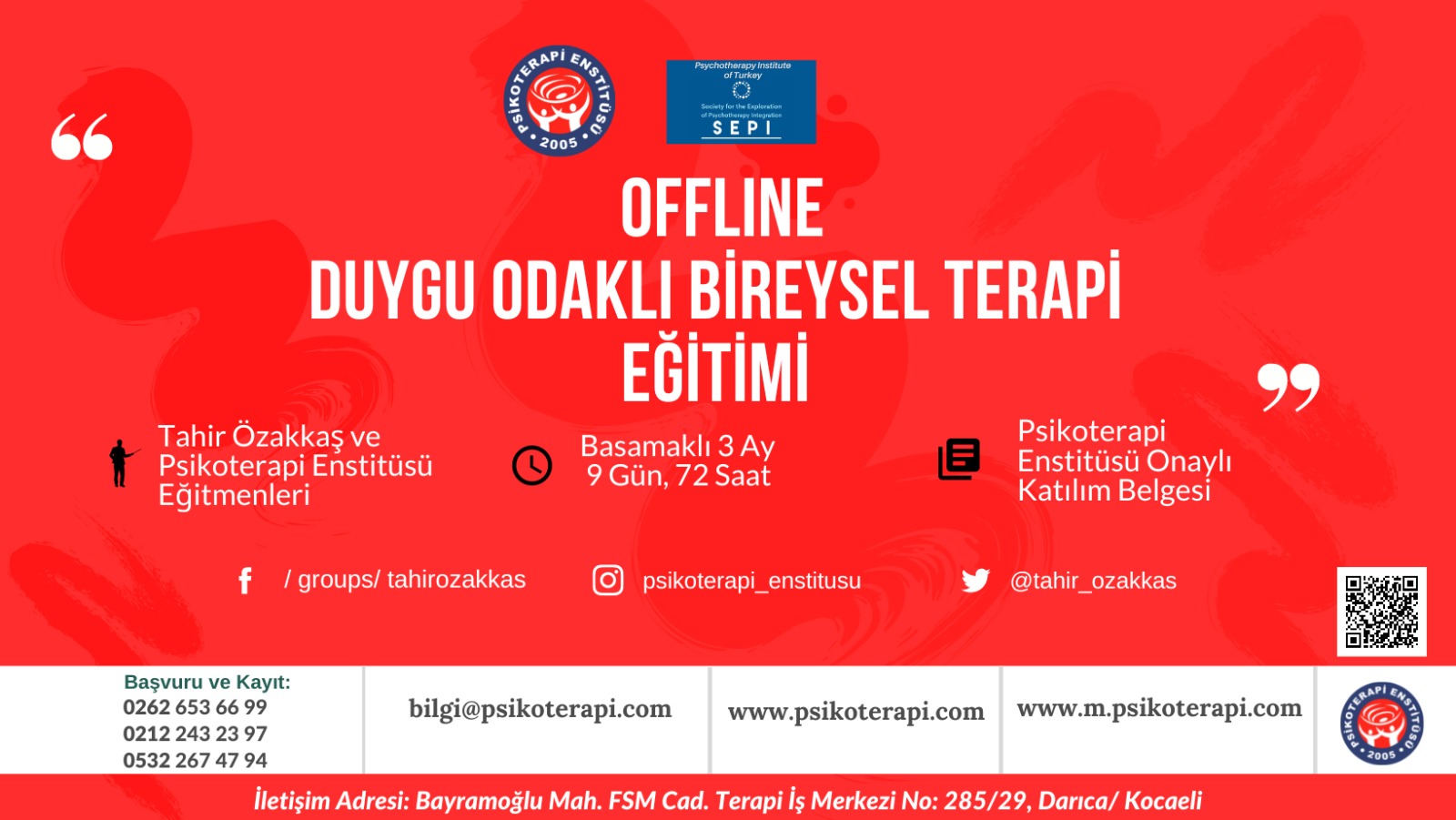 Offline Duygu Odaklı Bireysel Terapi Eğitimi